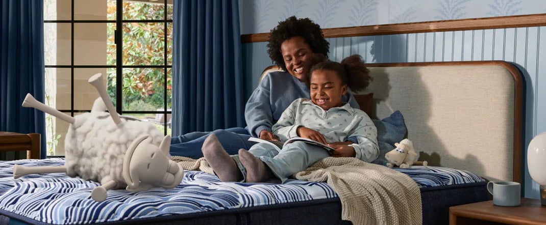 Cozy bedroom scene with plush toys