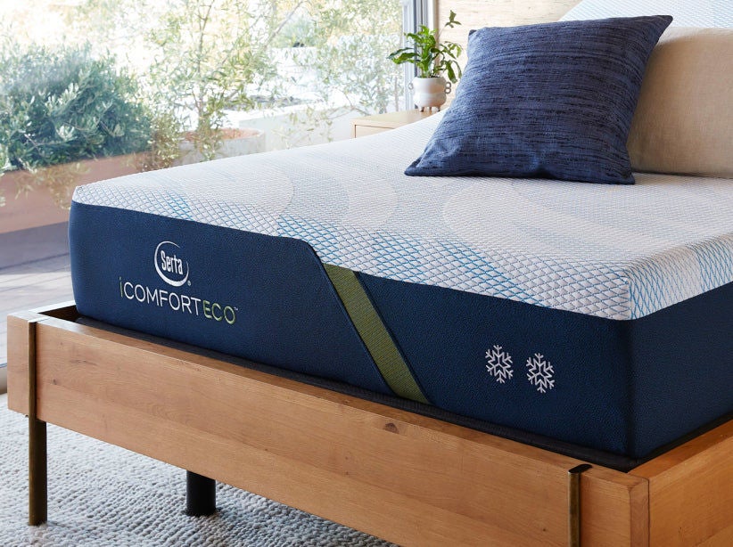 Serta iComfortEco mattress in modern bedroom