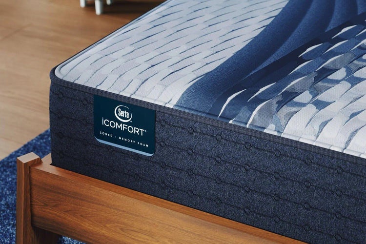Serta iComfort Mattress on Wooden Frame
