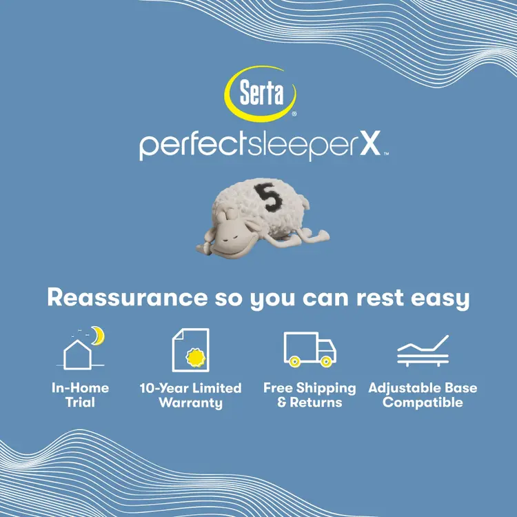 Perfect Sleeper X Quilted Hybrid Max Firm Mattress information chart || feel: Firm Pillow Top|| level: Level 2